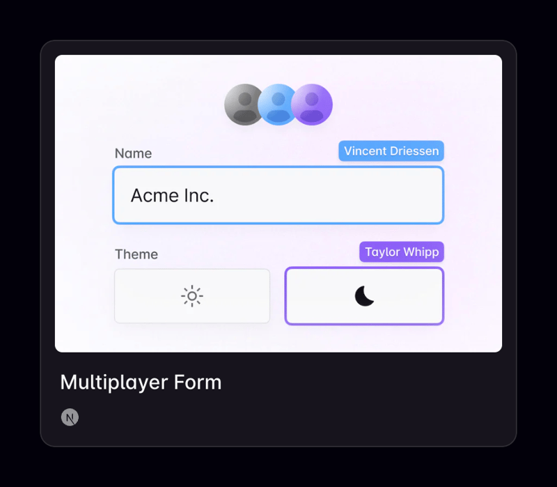 Liveblocks
				card ui component