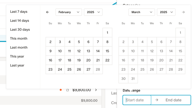 Monarch
				datepicker ui component