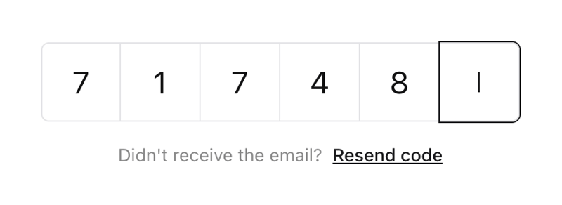 Midday
				input code ui component