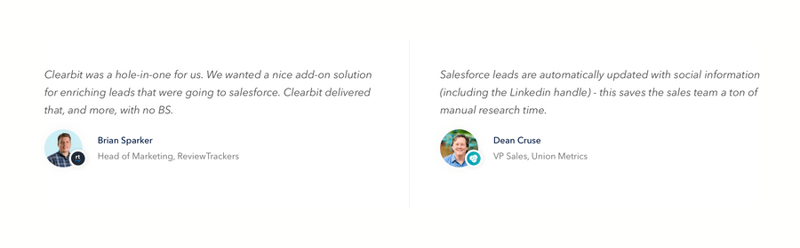 Clearbit
				testimonial ui component