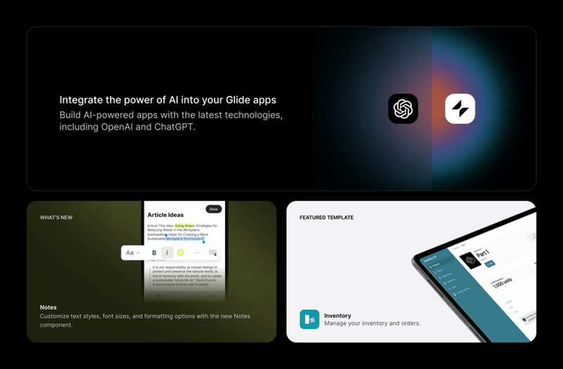 Glide
				bento box ui component