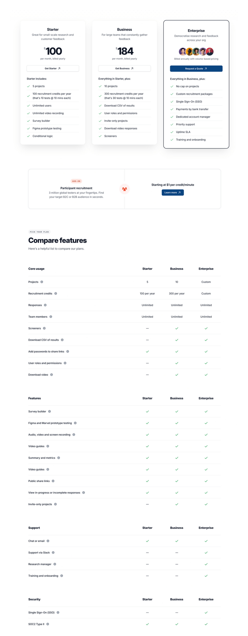 Ballpark
				pricing section ui component