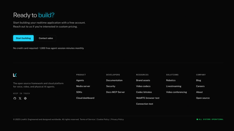 Livekit
				footer ui component