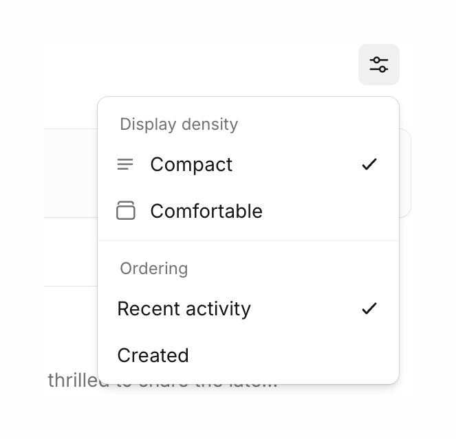 Campsite
				dropdown menu ui component
