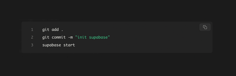 Supabase
				code block ui component