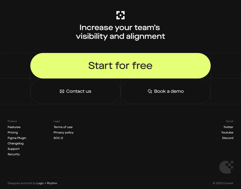 Current
				footer ui component
