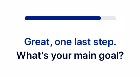 Flow
				progress indicator ui component