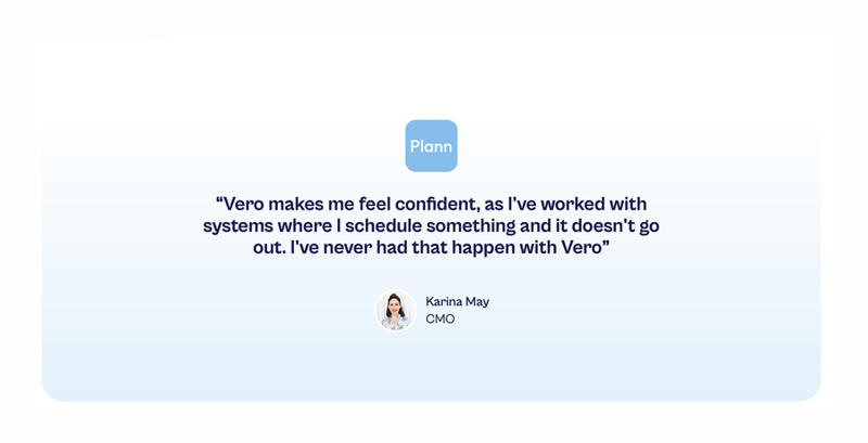 Vero
				testimonial ui component