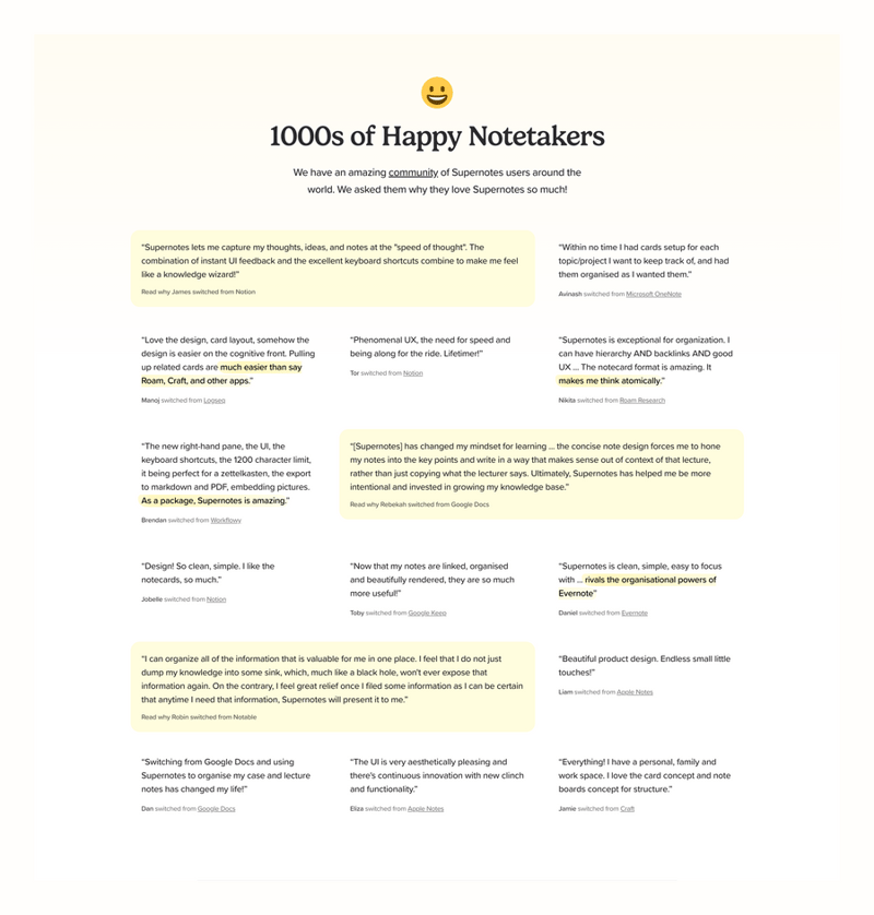 Supernotes
				testimonial ui component