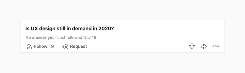 Quora
				card ui component