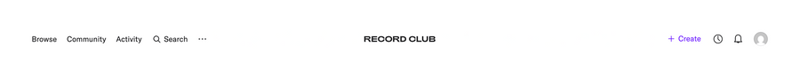 Record club
				horizontal navigation ui component