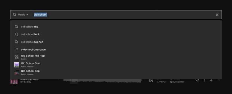 Epidemic Sound
				input search ui component