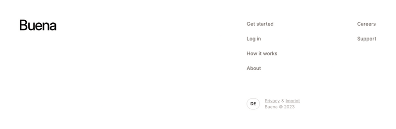 Buena
				footer ui component