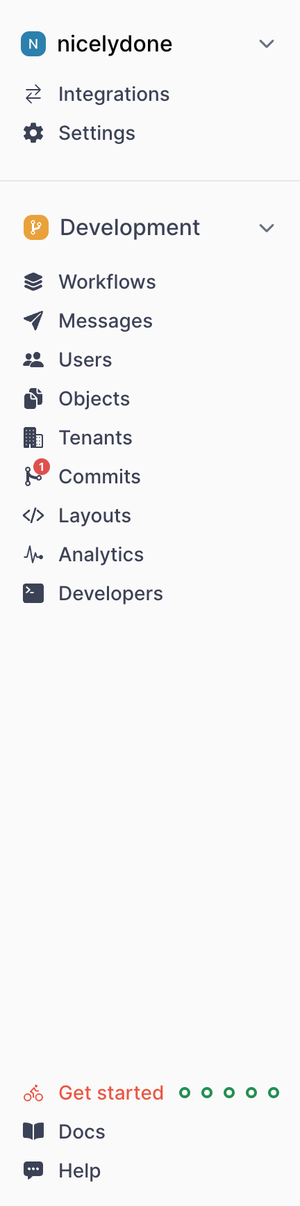 Knock
				vertical navigation ui component