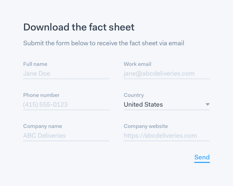 Onfleet
				form element ui component