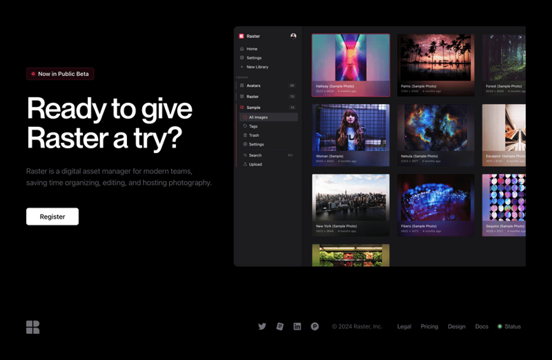 Raster
				footer ui component