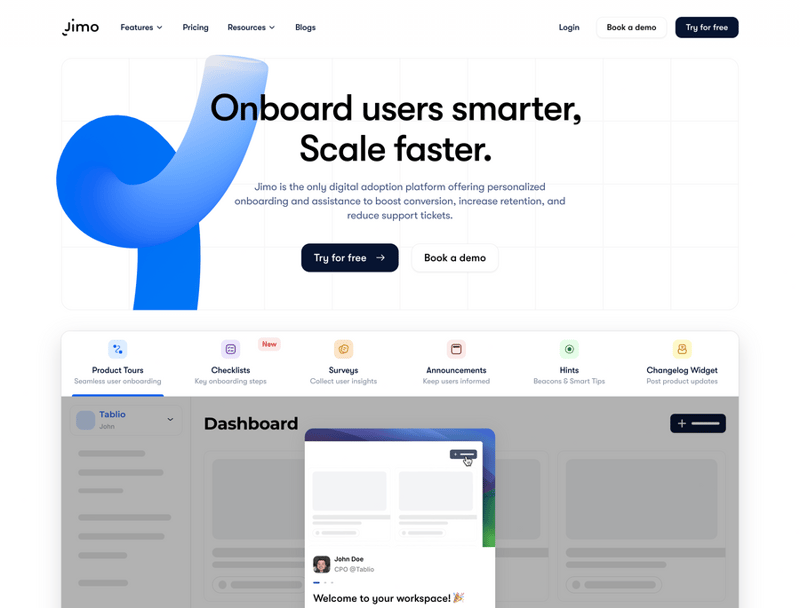 Jimo
				hero section ui component