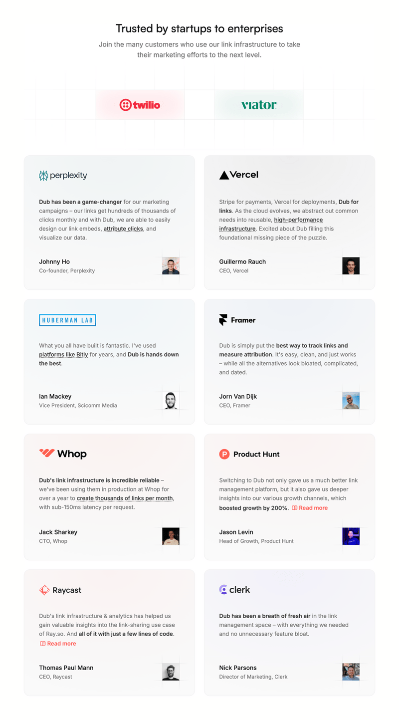 Dub
				testimonial ui component