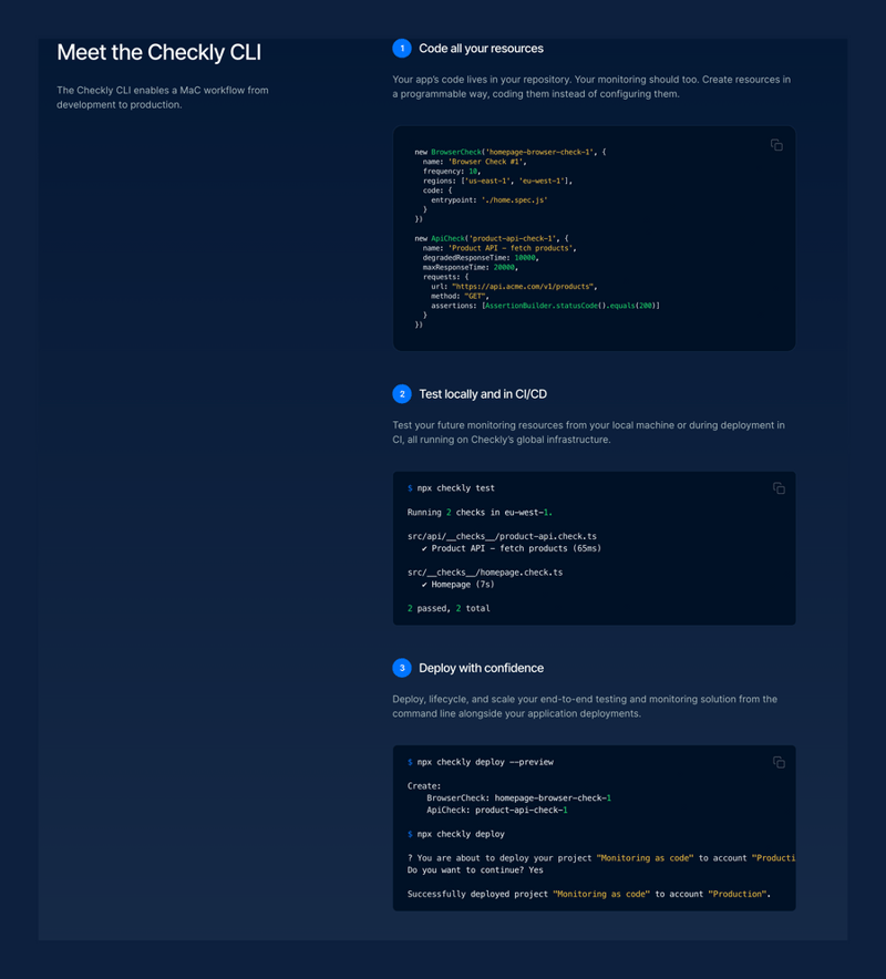 Checkly
				stepper ui component