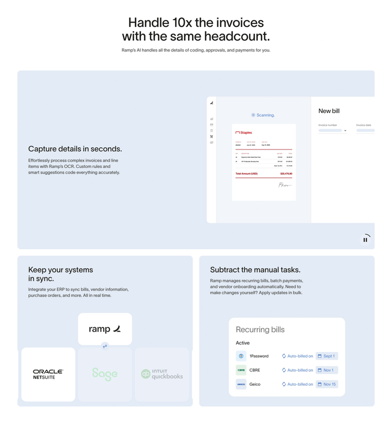 Ramp
				bento box ui component