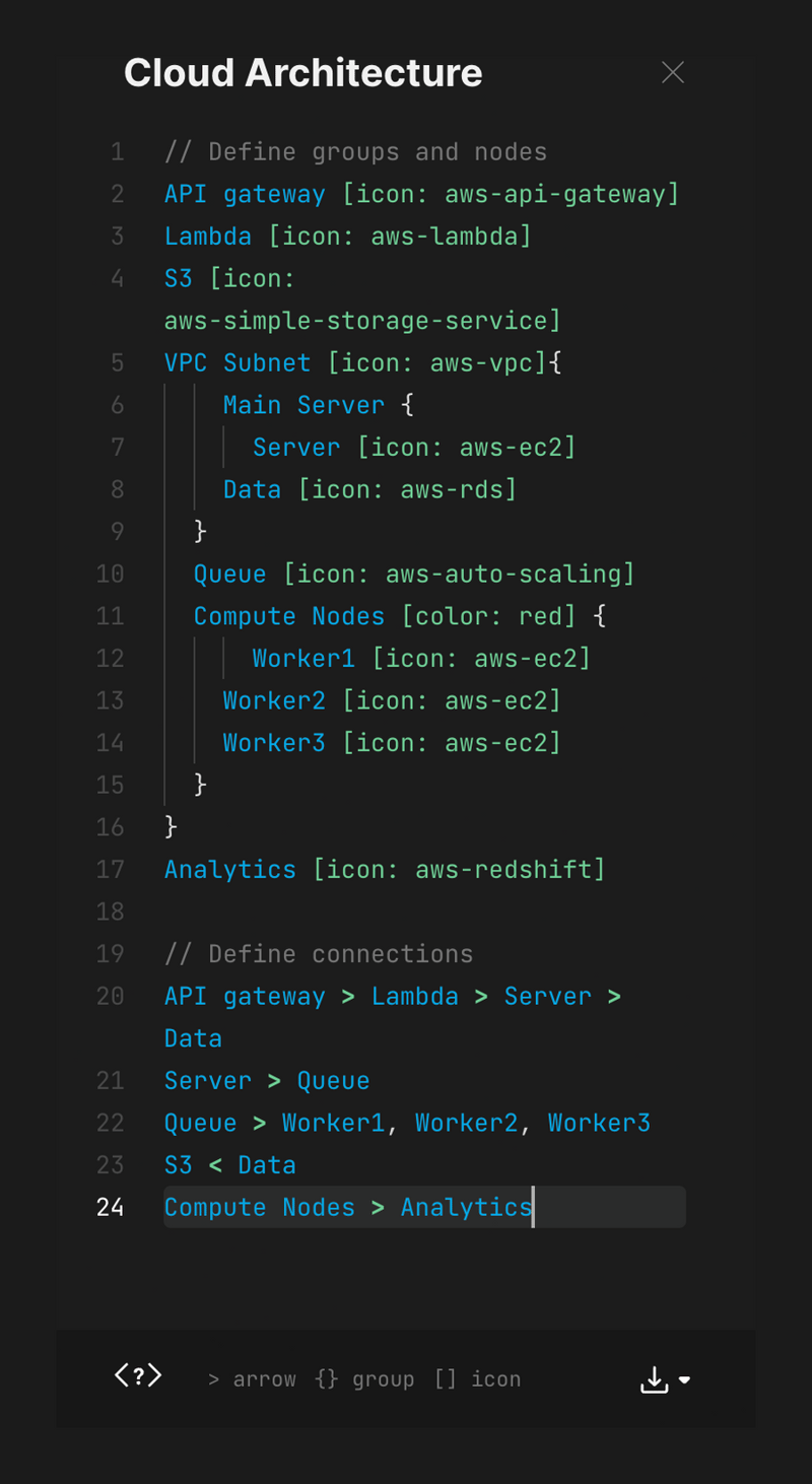 Eraser
				code block ui component