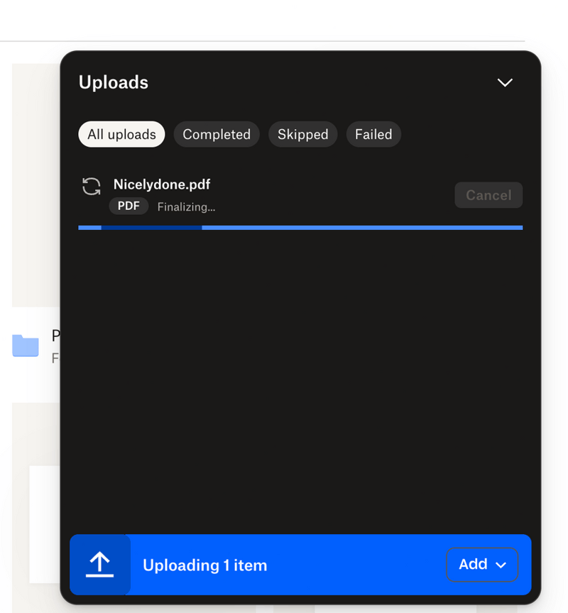Dropbox
				file upload input ui component