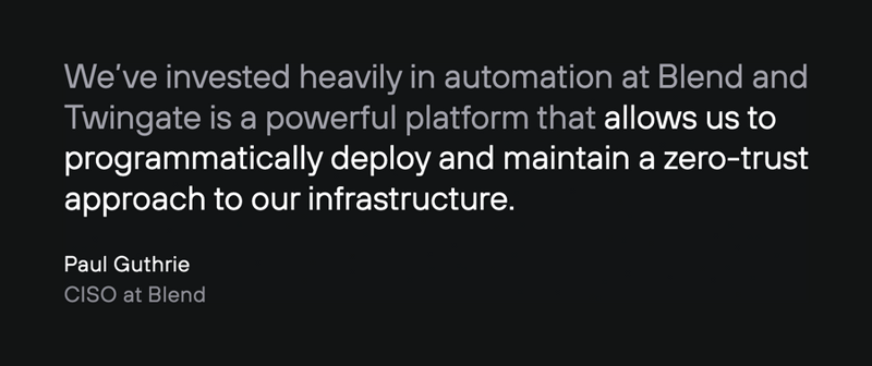 Twingate
				testimonial ui component