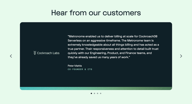 Metronome
				testimonial ui component