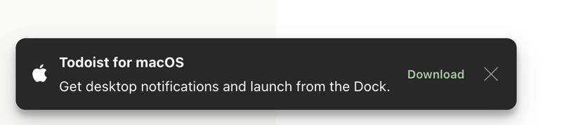 Todoist
				notification toast ui component