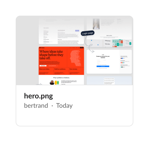 Slack
				card ui component
