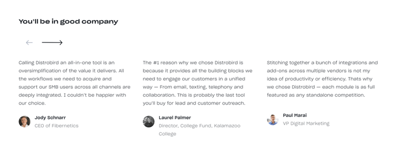 Distrobird
				testimonial ui component