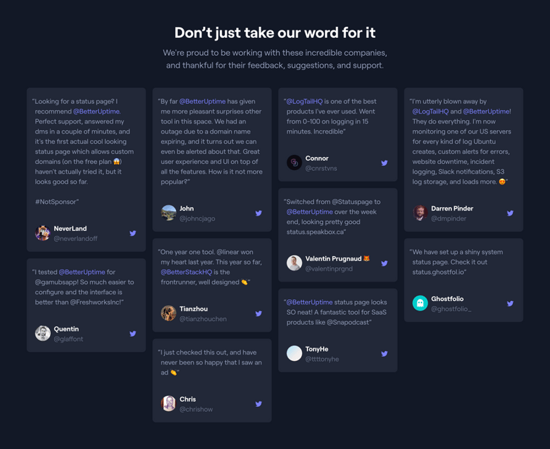 Better Stack
				testimonial ui component
