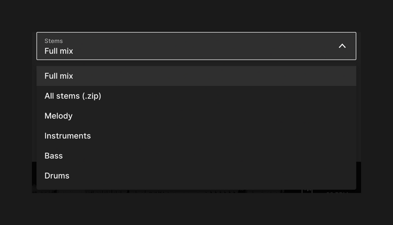 Epidemic Sound
				input select ui component