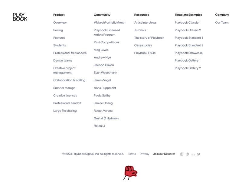Playbook
				footer ui component