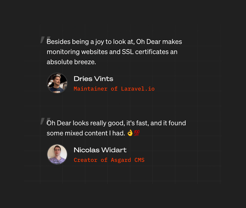Oh Dear
				testimonial ui component