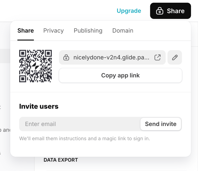 Glide
			sharing collaboration ui component