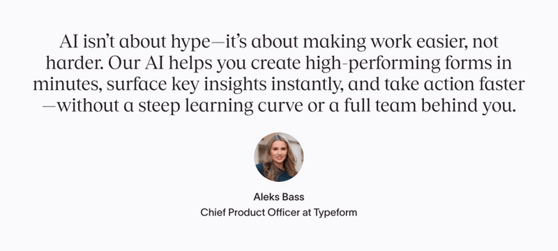 Typeform
				testimonial ui component