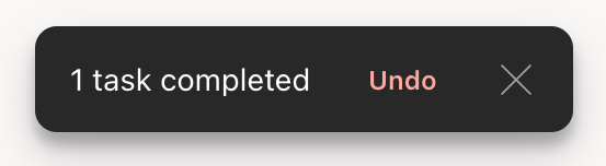 Todoist
				notification toast ui component
