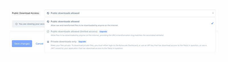 Bytescale
				dropdown menu ui component
