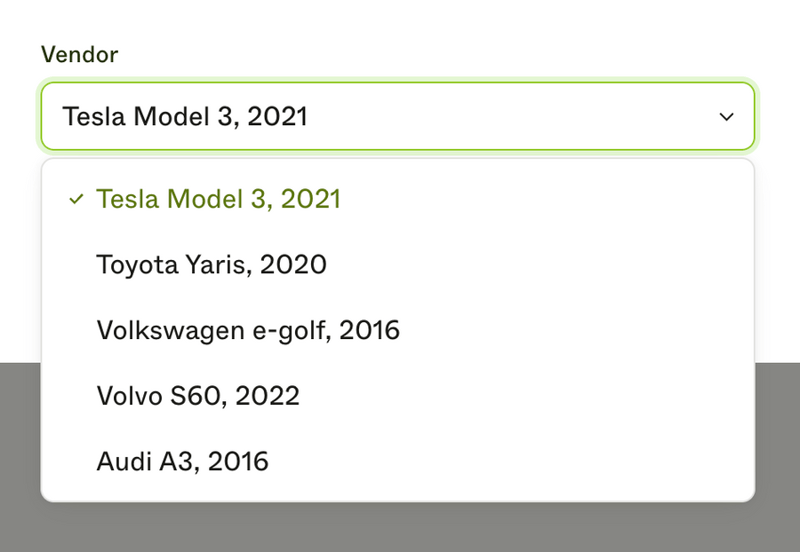 Enode
				dropdown menu ui component