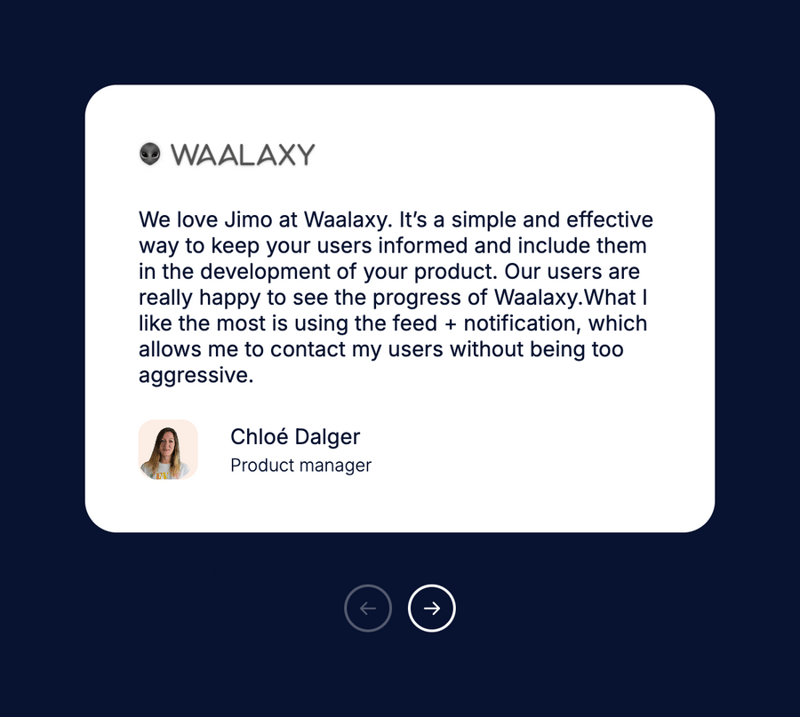 Jimo
				testimonial ui component