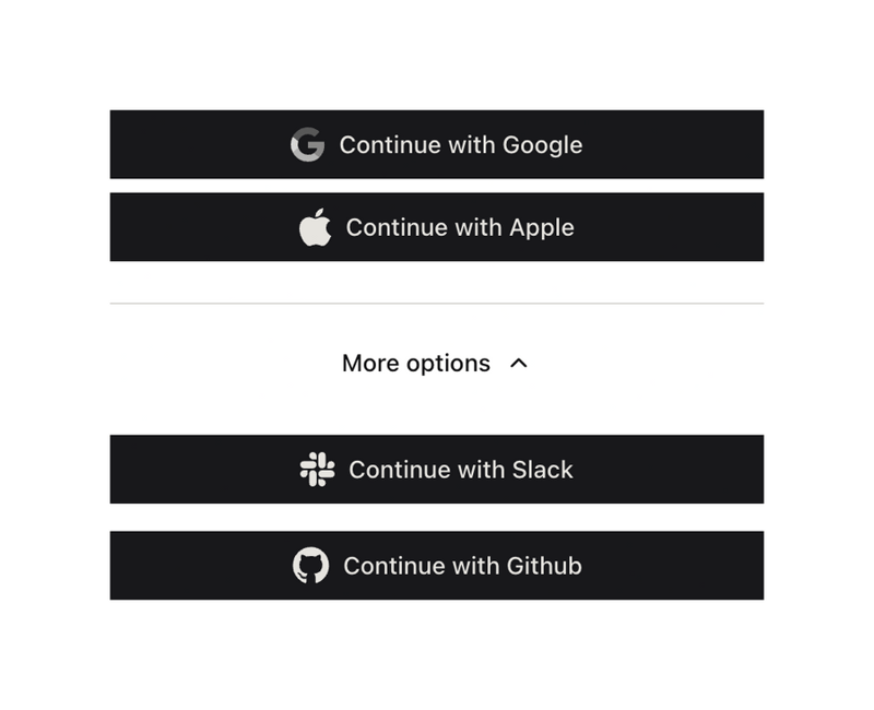 Midday
				social login button ui component