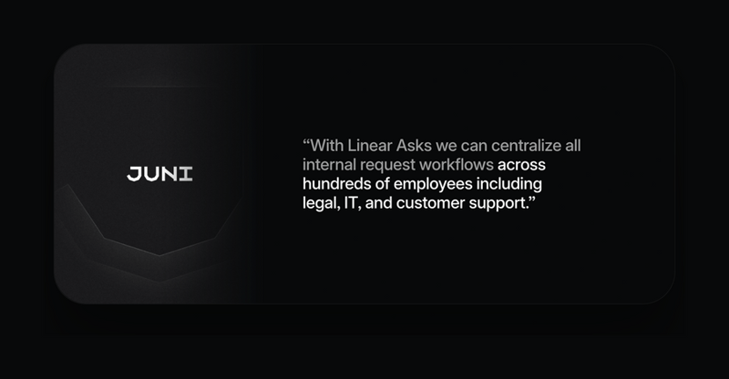 Linear
				testimonial ui component