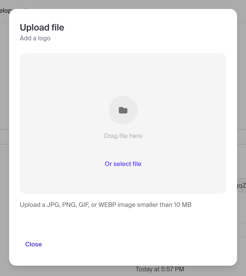 Clerk
				file upload input ui component