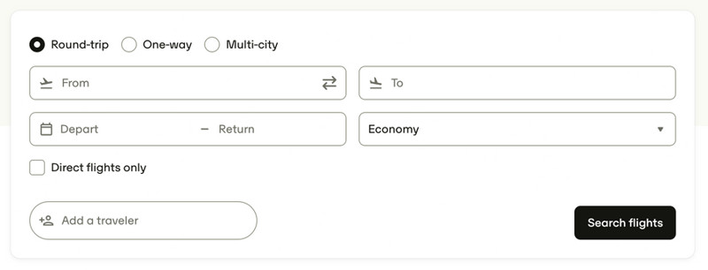 Travelperk
				form element ui component