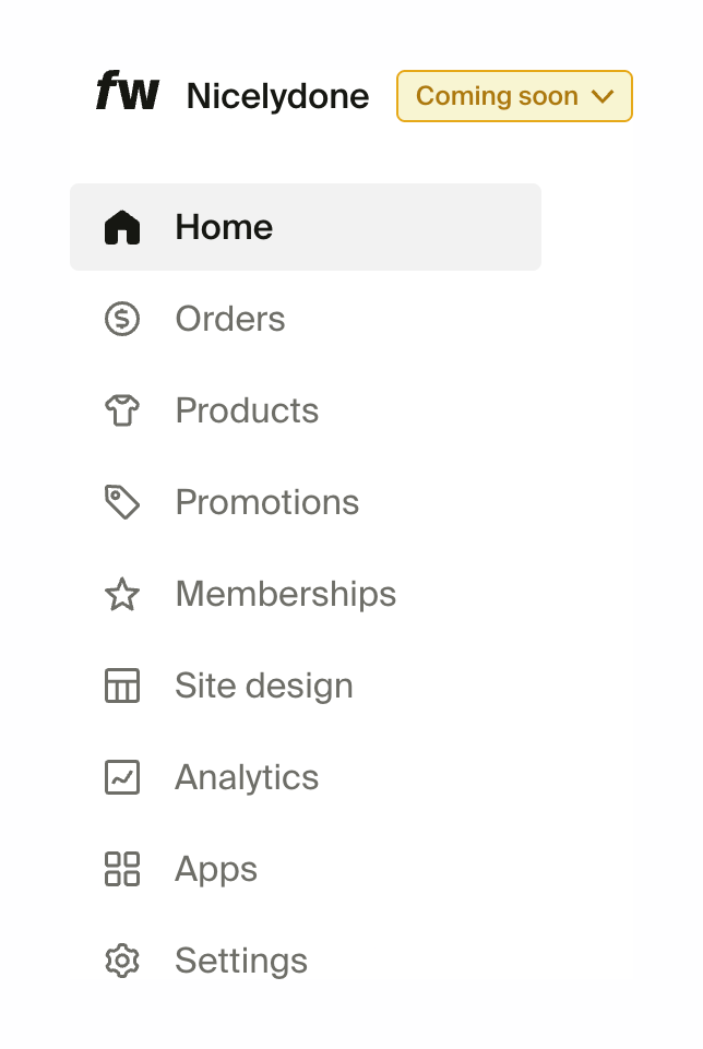 Fourthwall
				vertical navigation ui component