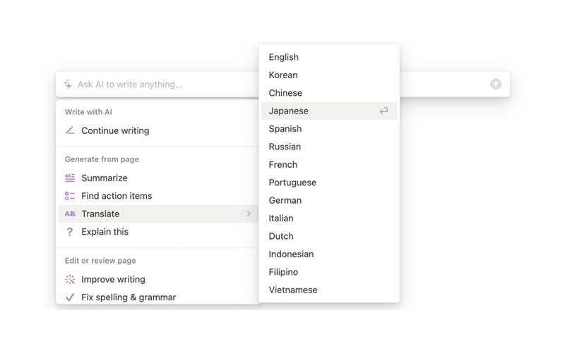 Notion
				artificial intelligence ui component