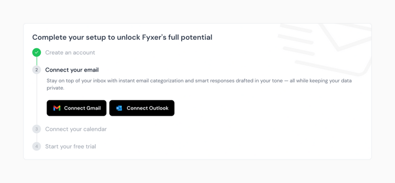 Fyxer
				progress indicator ui component