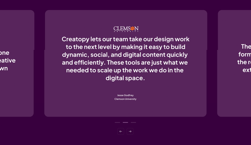 Creatopy
				testimonial ui component
