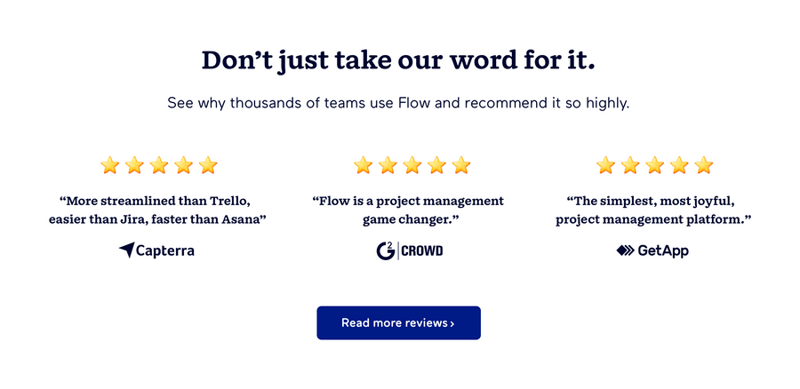 Flow
				testimonial ui component